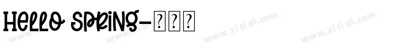 Hello Spring字体转换
